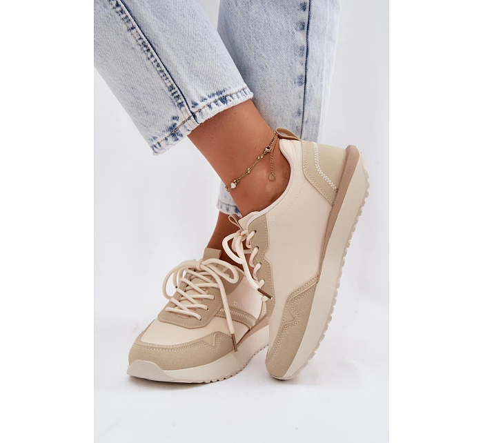 Dámské tenisky na platformě Big Star TT274278 Béžové Dámské tenisky na platformě Big Star TT274278 Béžové