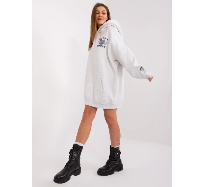 Mikina D10606BA02406D2 světle šedá