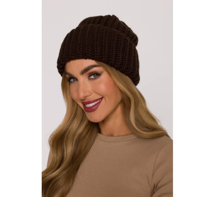 model 21479261 Žebrovaná čepice hnědá - Moe