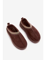 Dětské/módní sněhule s výšivkou na platformě Jolisse – čokoládové Dětské/módní sněhule s výšivkou na platformě Jolisse – čokoládové