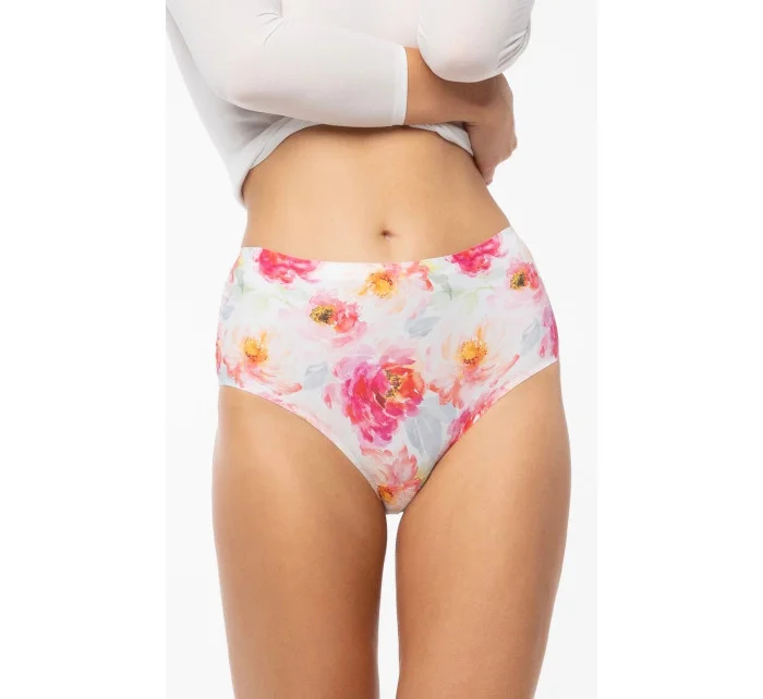 Kalhotky Peony Simple Maxi bílo-čersvené - Julimex Kalhotky Peony Simple Maxi bílo-čersvené - Julimex