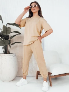 Dámský teplákový komplet RIZNA beige FashionStreet AY1035
