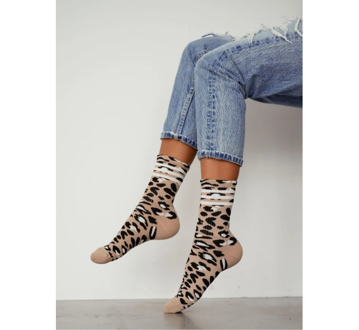 Ponožky Milena 0200-207 Leopardí pruhy Ponožky Milena 0200-207 Leopardí pruhy