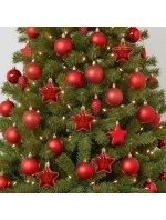 DEKORATIVNÍ PLASTOVÁ CETKA BEZPEČNÁ 40KS ČERVENÁ SLÍDA