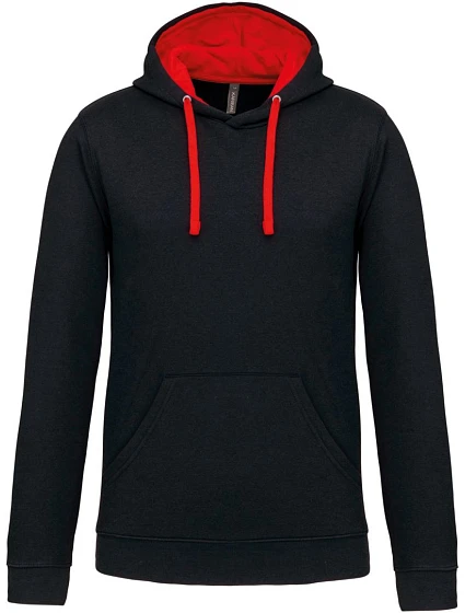 Kariban K 446 Kontrastní mikina s kapucí 20.K446 black/red Kariban K 446 Kontrastní mikina s kapucí 20.K446 black/red