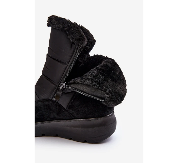 Dámské zimní boty s kožešinou černé Primose