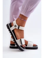 Dámské sandály na platformě Big Star model 21655484 Bílé - Big Star Shoes Dámské sandály na platformě Big Star model 21655484 Bílé - Big Star Shoes