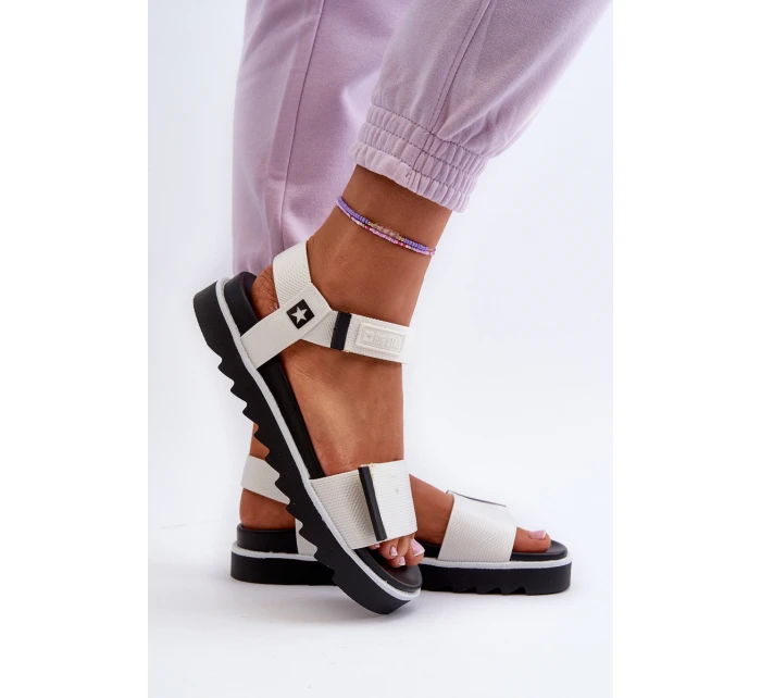 Dámské sandály na platformě Big Star model 21655484 Bílé - Big Star Shoes Dámské sandály na platformě Big Star model 21655484 Bílé - Big Star Shoes