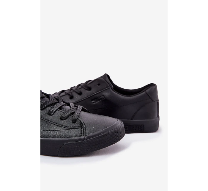 Pánské Klasické Nízké Tenisky Z Eko Kůže Big Star NN174252 Černé