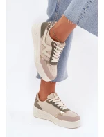 Dámské Tenisky Na Platformě Leopardí Béžové model 21702047 - Boto Dámské Tenisky Na Platformě Leopardí Béžové model 21702047 - Boto