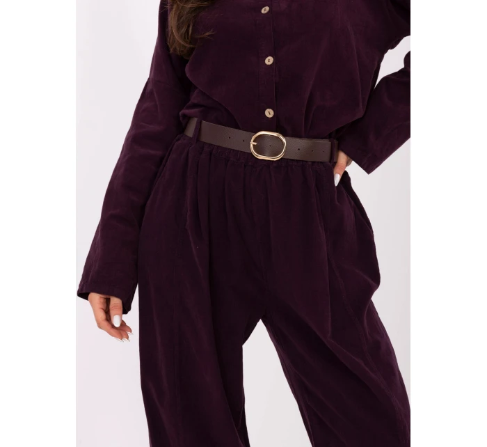 Spodnie IT SP model 21749798 ciemny fioletowy - FPrice Spodnie IT SP model 21749798 ciemny fioletowy - FPrice