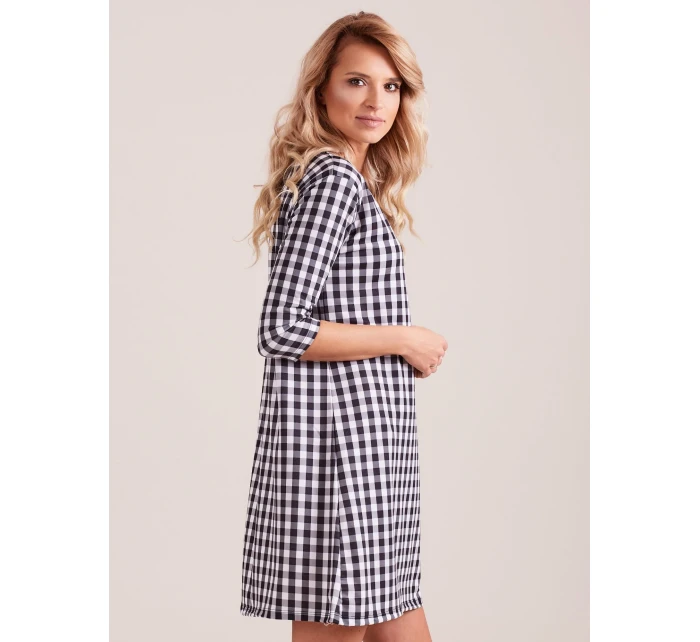 Šaty EN SK 4335.08 černá a bílá