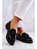 Elegantní lakované mokasíny Mokasíny černé Belize Elegantní lakované mokasíny Mokasíny černé Belize