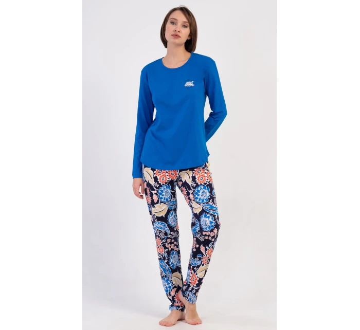 Dámské pyžamo dlouhé Květy Dámské pyžamo dlouhé Květy
