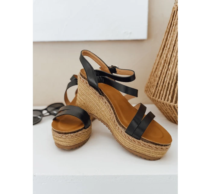 Dámské sandály černé model 21990280 - Dstreet Dámské sandály černé model 21990280 - Dstreet