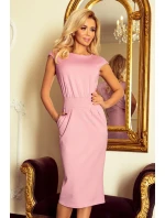 144-9 Sukienka midi SARA z podwyższonym stanem - LILA 144-9 Sukienka midi SARA z podwyższonym stanem - LILA