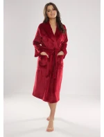Dlouhý dámský župan s límcem model 16477876 Abigail - De Lafense