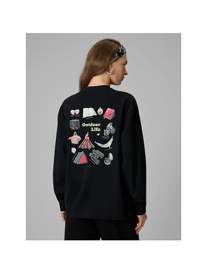 Dámské tričko s potiskem regular longsleeve model 22195747 dámské - 4F