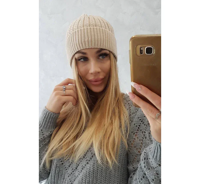Tenká čepice Veronica K249 béžová