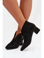 Dámské kotníkové boty na klínku s Černé model 21919517 - Boto