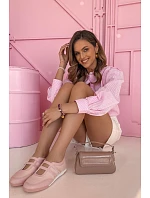 Sportovní dámské baleríny s pásky Růžové Farvessa