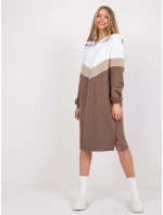 Šaty RV SK 7462.00 bílo-hnědá Šaty RV SK 7462.00 bílo-hnědá