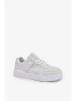 Dámské sportovní tenisky z eko kůže – bílé