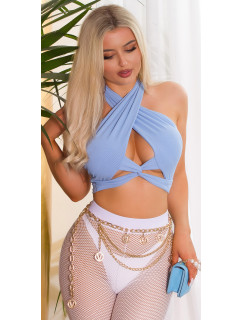 Sexy top s výstřihem Koucla Crop Top with Cut Outs