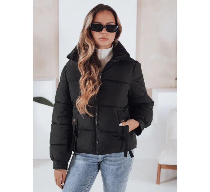 Dámská prošívaná zimní bunda s kapucí černá Dstreet model 21991192 - FashionStreet