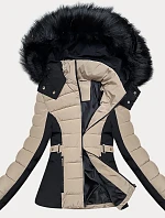 Dámská krátká zimní bunda S'west beige (B8308-12)