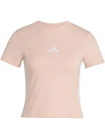 Dámské tričko adidas Essentials 3-Stripes Slim Baby v pastelově růžové barvě KD2343 Dámské tričko adidas Essentials 3-Stripes Slim Baby v pastelově růžové barvě KD2343