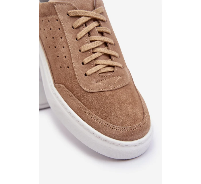 Pánské semišové sportovní boty model 21641511 béžové - Zazoo Pánské semišové sportovní boty model 21641511 béžové - Zazoo