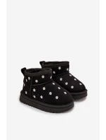 Dětské sněhule s květinami černé Gracina Dětské sněhule s květinami černé Gracina