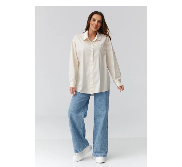 Košile s dlouhým rukávem  model 224101 Makadamia