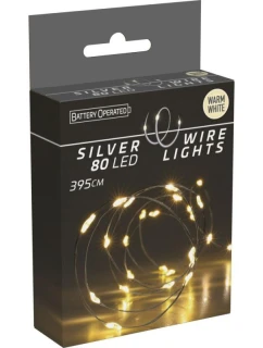 LAMPKI NA GIRLANDA 80 LED CIEPŁY BIAŁY model 21832584