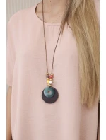 Oversized halenka s přívěskem tmavě pudrově růžová