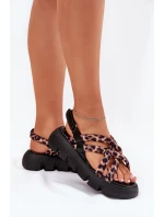 Dámské Sandály Na Platformě S Pásky Leopardí model 21696128 - Boto Dámské Sandály Na Platformě S Pásky Leopardí model 21696128 - Boto