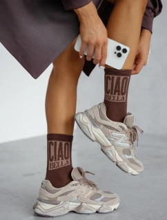 Dámské ponožky CIAO BELLA – čokoládové