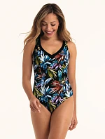 Jednodílné plavky Gabriella 7467 černá-květy - Anita Classix