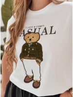 Dámské tričko s medvídkem bílé Dstreet model 21988881 - FashionStreet