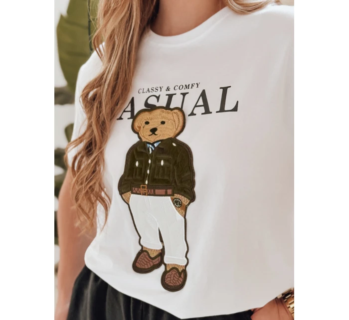 Dámské tričko s medvídkem bílé Dstreet model 21988881 - FashionStreet