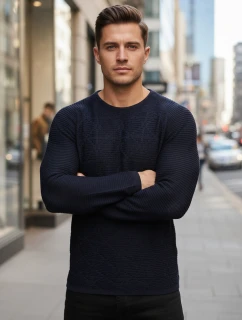 Pánský tmavě modrý svetr WX2300z