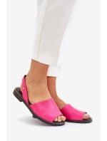 Kožené Pantofle Fuchsie Zazoo 40327