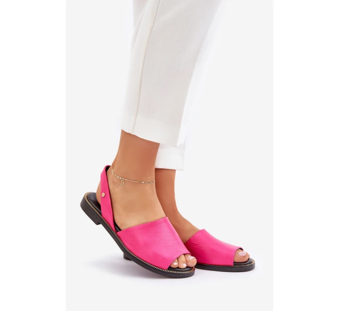 Kožené Pantofle Fuchsie Zazoo 40327