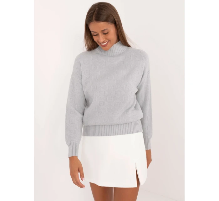 Jumper AT SW model 21326975 světle šedý - FPrice Jumper AT SW model 21326975 světle šedý - FPrice