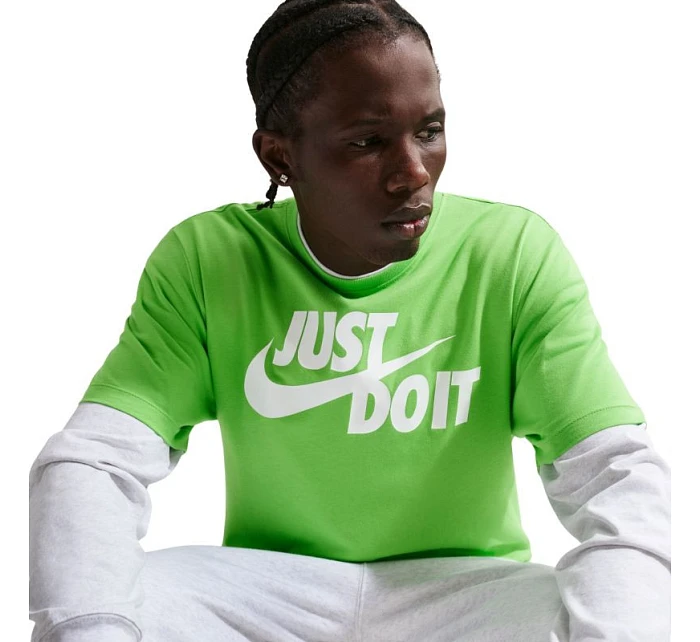 Pánské tričko Nike Just Do It Swoosh zelené AR5006 308 pánské