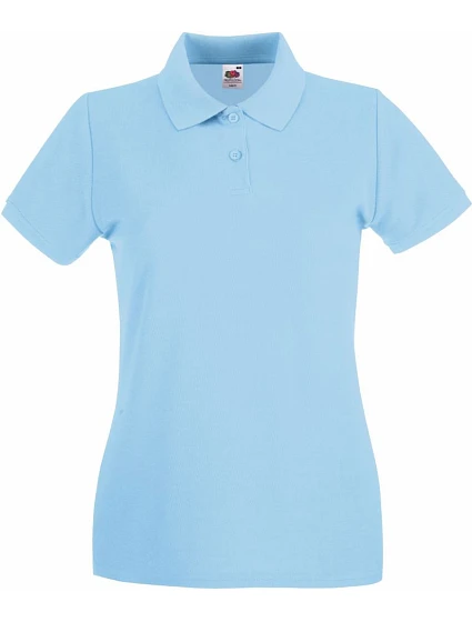 Fruit of the Loom Lady-Fit Premium Polo Dámské piqué polo 16.3030 sky blue Fruit of the Loom Lady-Fit Premium Polo Dámské piqué polo 16.3030 sky blue