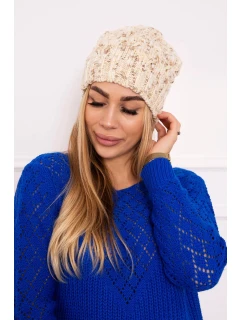 Fleecová čepice Roksana K209 ecru