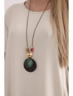 Šaty s kapsami a přívěskem tmavě béžová