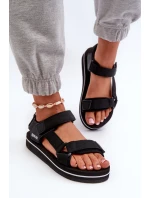 Dámské sandály na platformě Big Star NN274A532 černé Dámské sandály na platformě Big Star NN274A532 černé